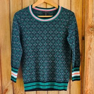 J. Crew Tippi Festival Fair Isle 100% Merino Wool Sweater XS